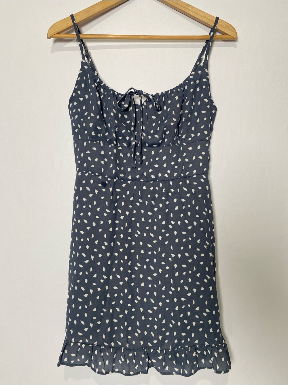Abercrombie & Fitch Mini Dress Small Blue White Leap Prints Feminine Preppy